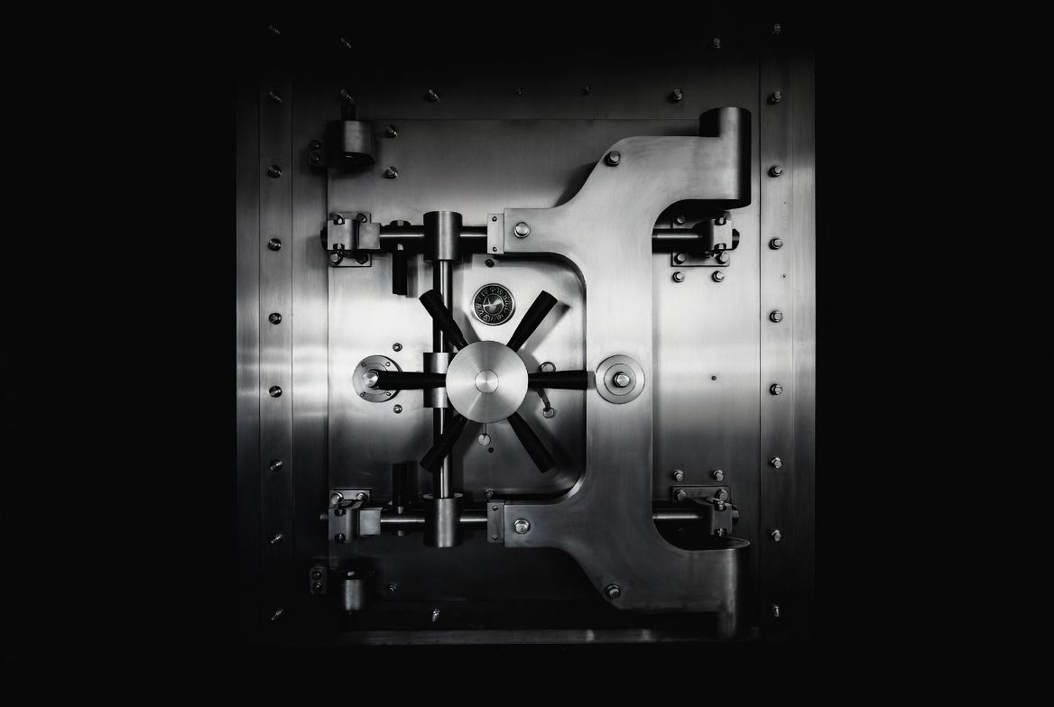 Illustrative steel vault door