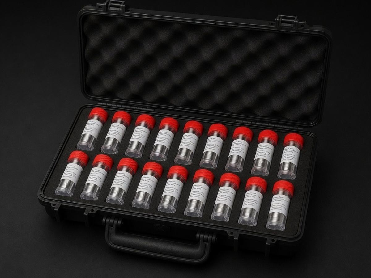 Angled view of the protective transport case