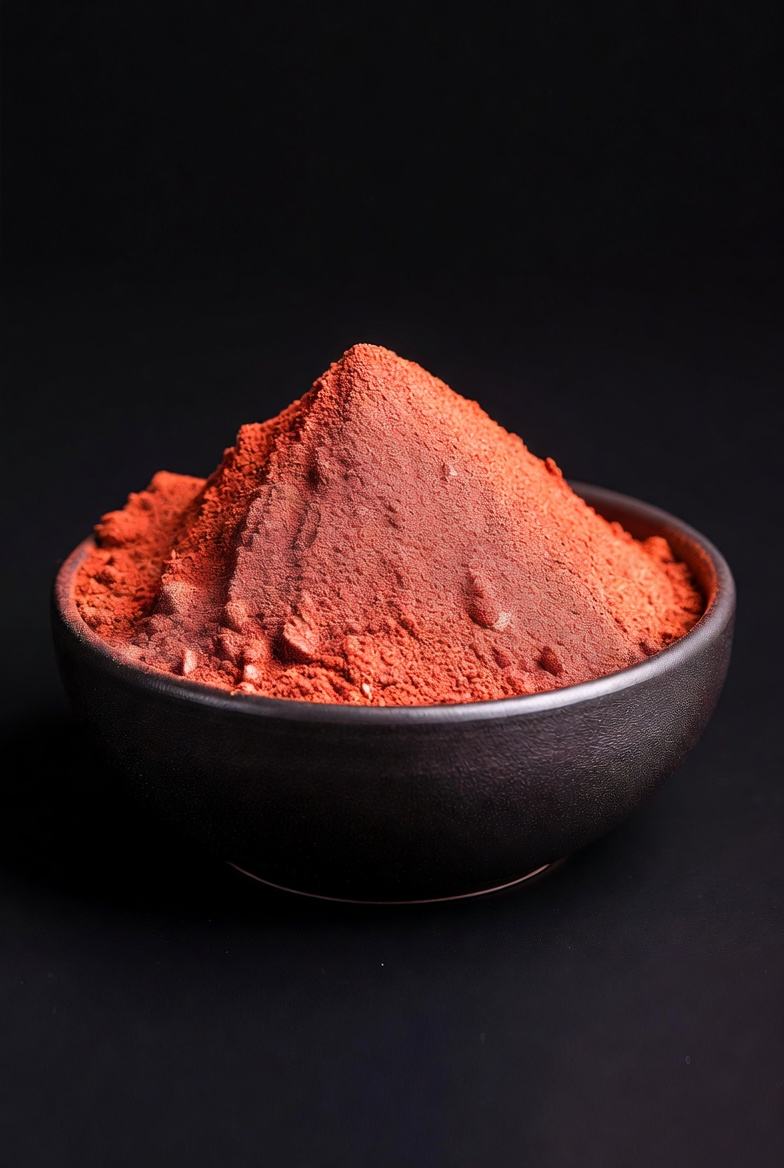 Illustrative bowl of ultrafine copper powder