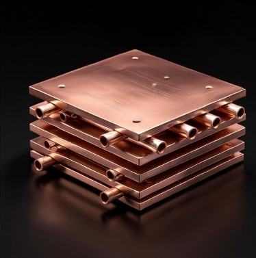Illustrative stacked copper cathodes
