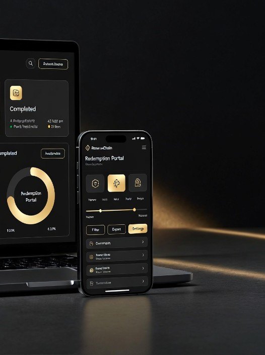 Illustrative preview of the Redemption Portal mobile experience