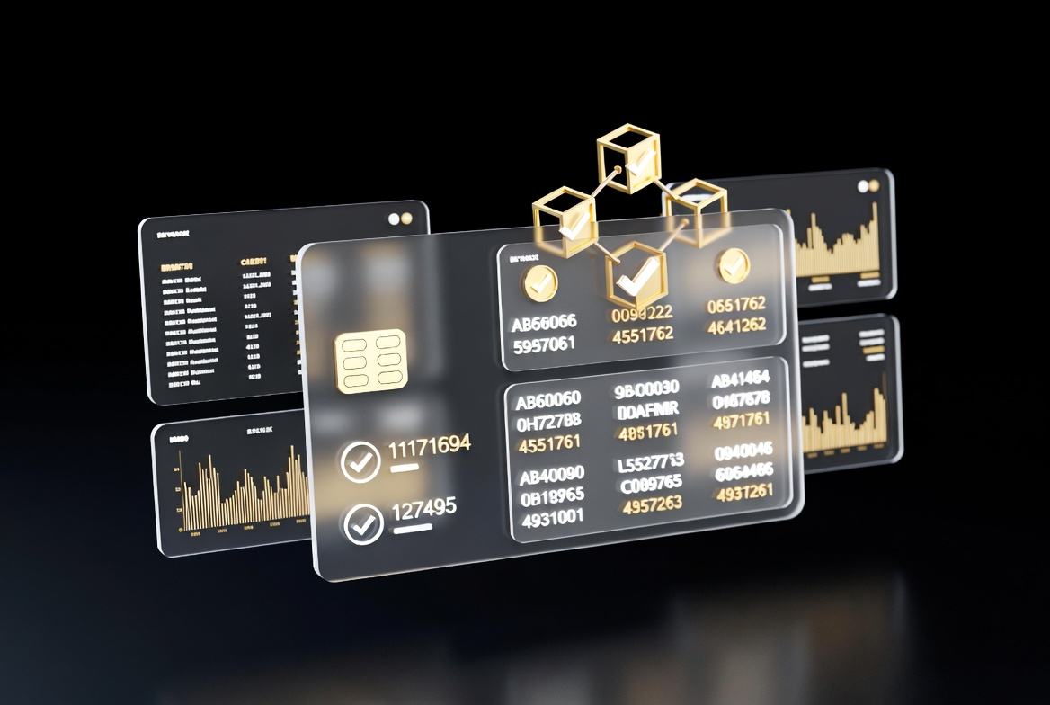 Illustrative padlock over data records