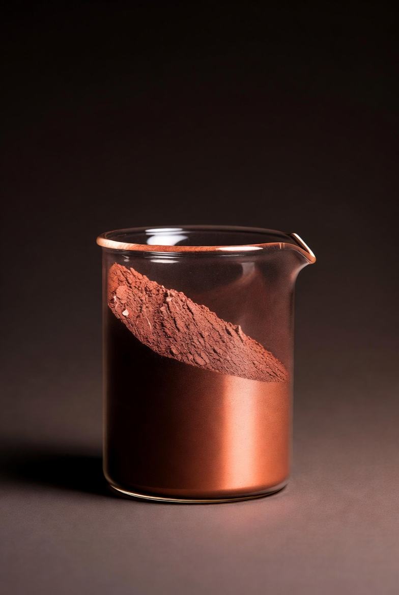 Illustrative copper powder sample jar for quality analysis
